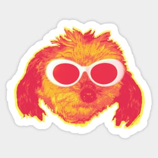 Grunge Poodle Sticker